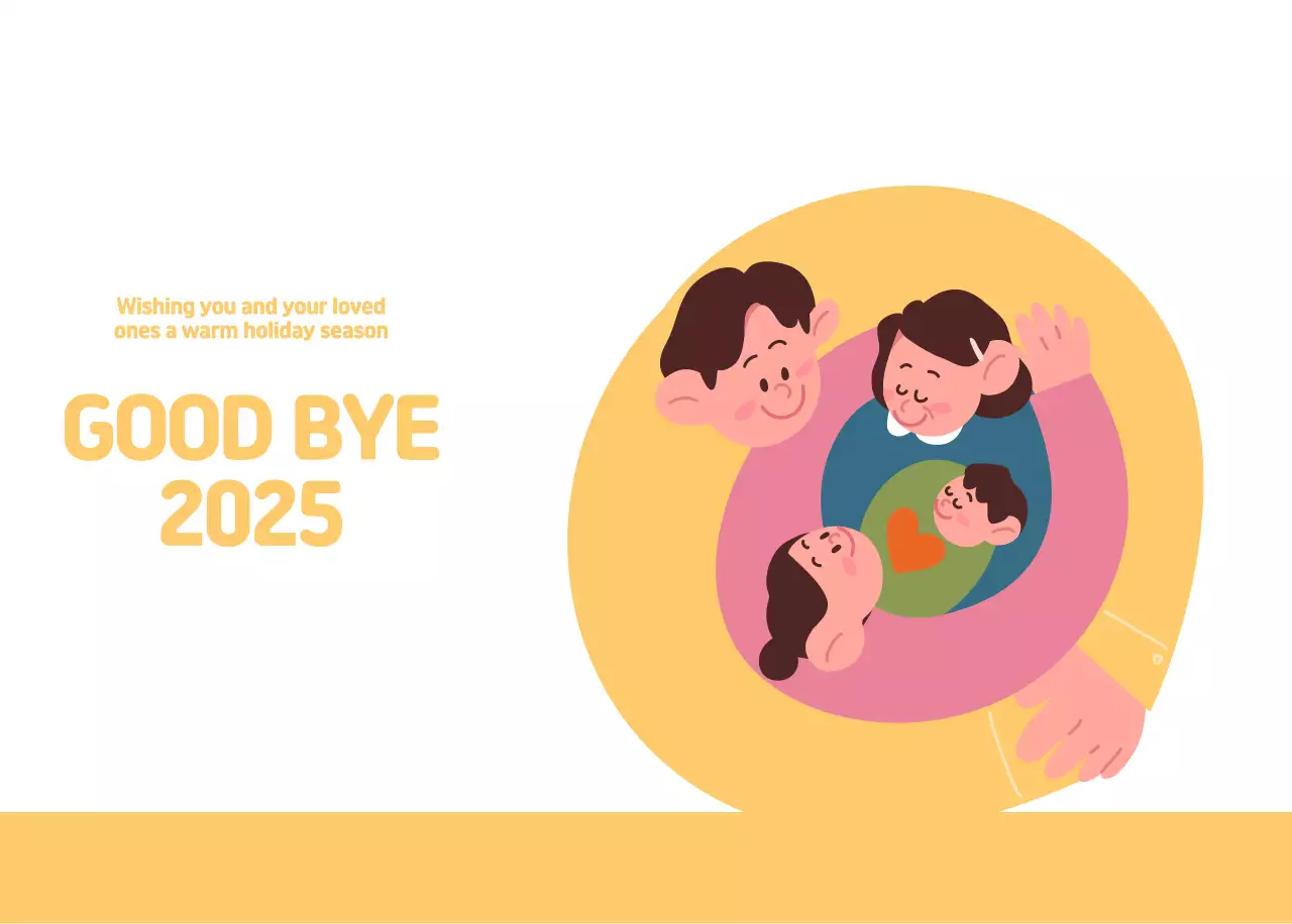 A holiday hospital with health and family themed illustrations and colorful accents