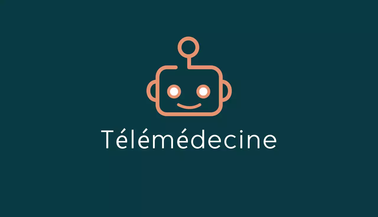 carte de télémédecine moderne blanche