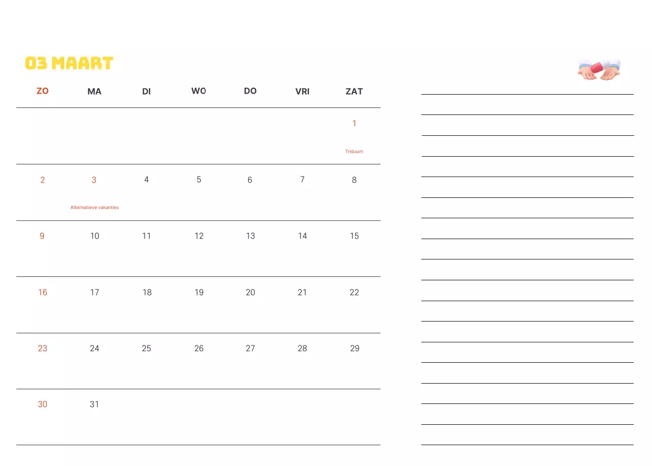 Een feestelijk ziekenhuis met illustraties met gezondheids- en gezinsthema's en kleurrijke accenten