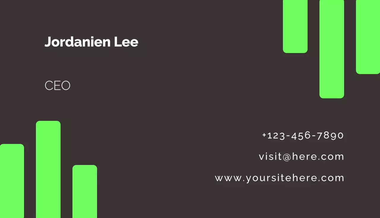 schwarze moderne Visitenkarte