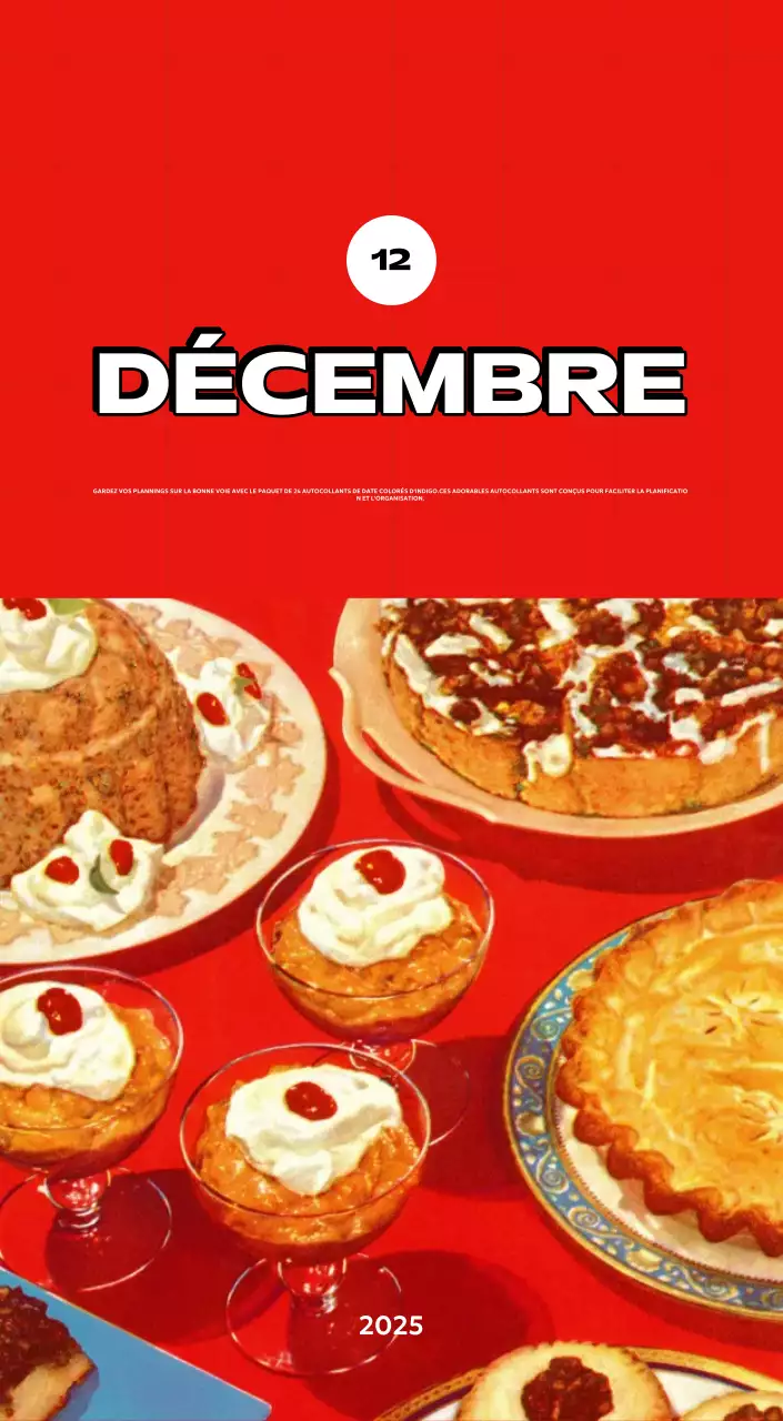 Calendriers colorés avec une variété d'illustrations rétro