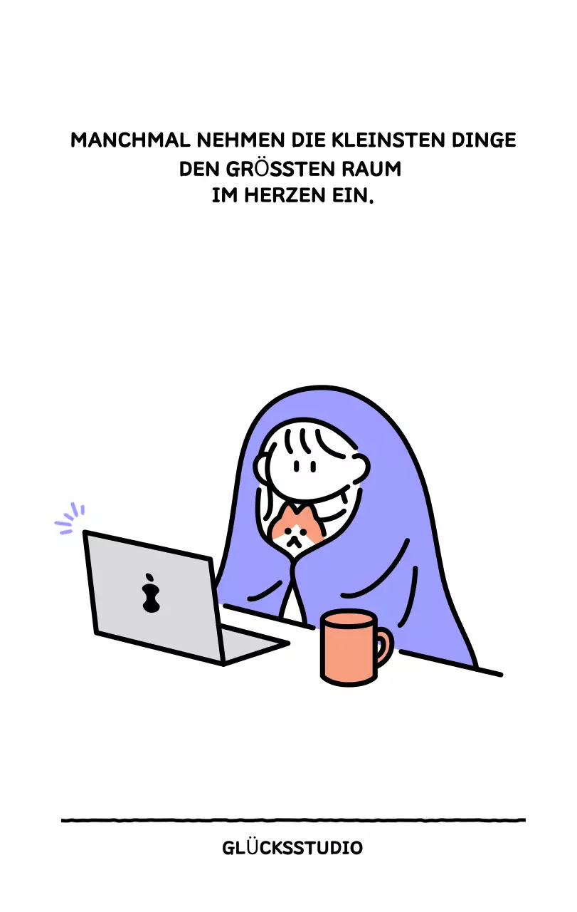 Illustrierter Kalender mit schönem Linienstil