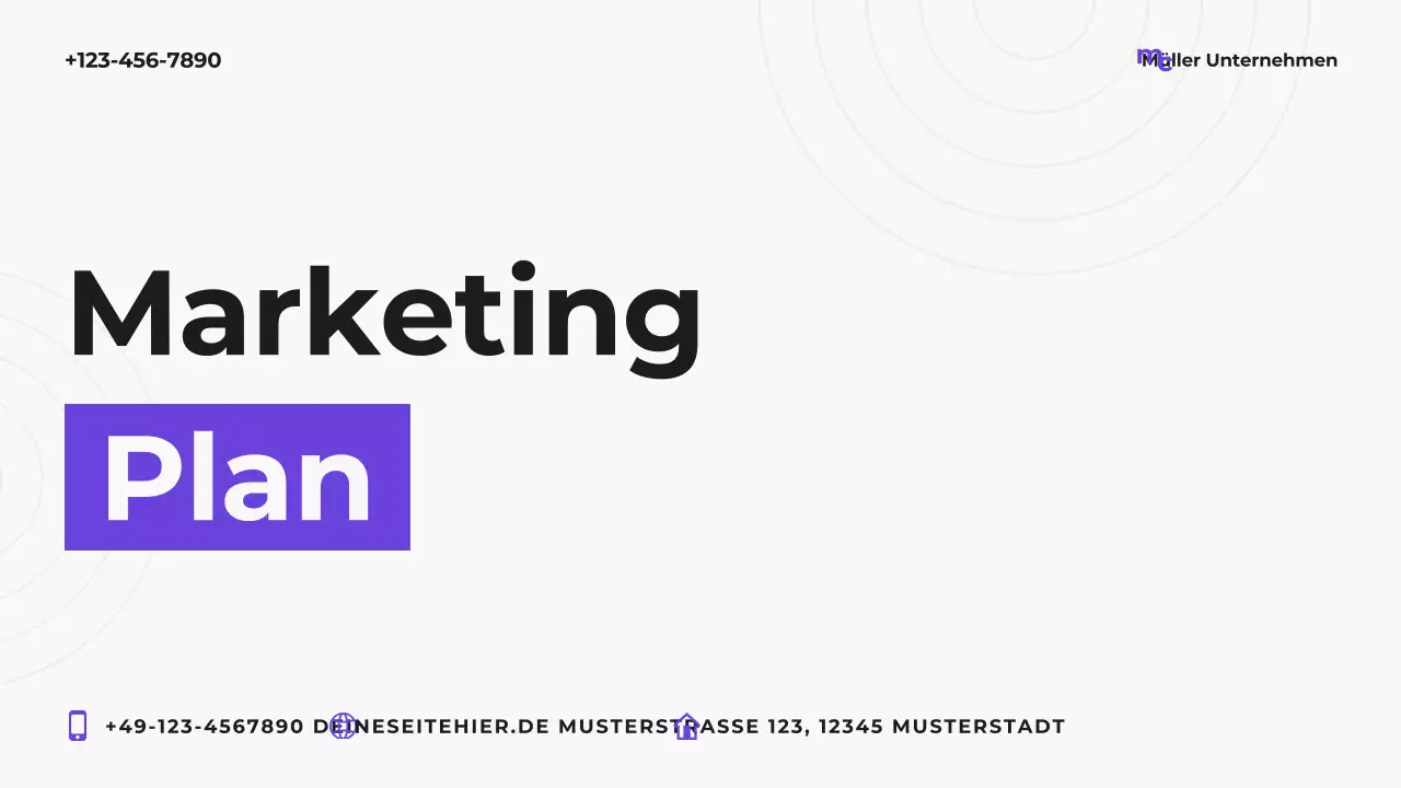 Lila moderner Marketingplan