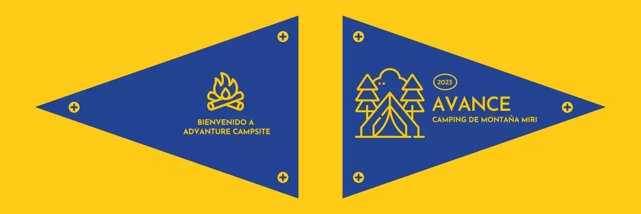 Diseñar un camping con iconos ilustrados