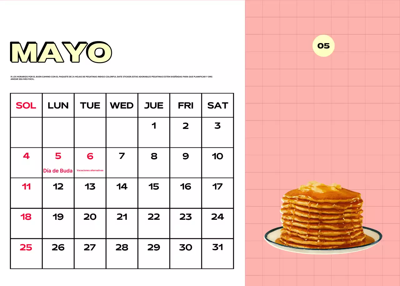 Coloridos calendarios con diversas ilustraciones retro