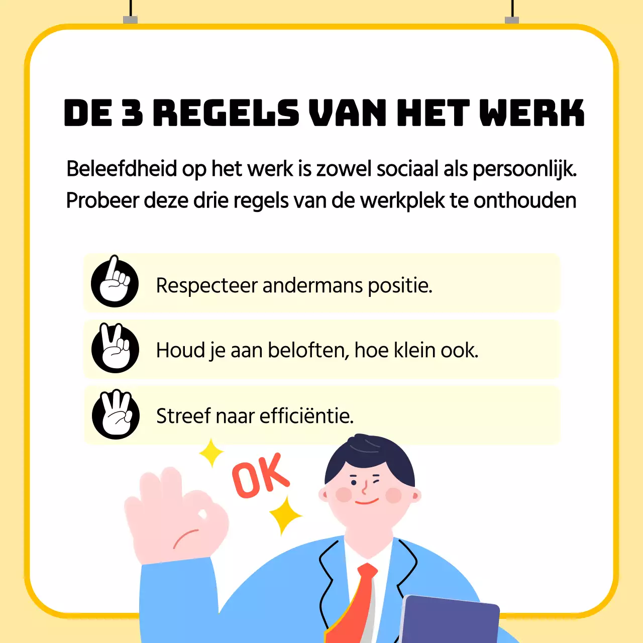 Gele hulpmiddelen voor werkplektraining