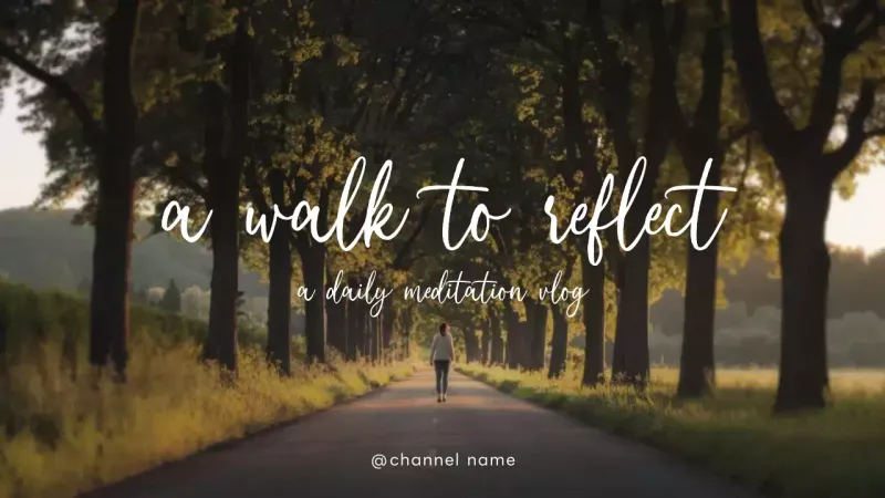 Green Nature Meditation Vlog YouTube Thumbnail