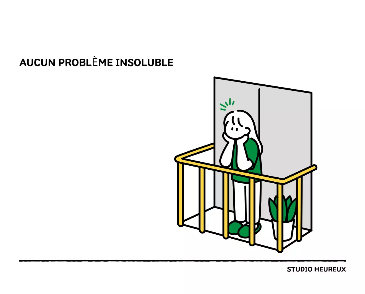 Calendrier illustré avec un joli style de lignes