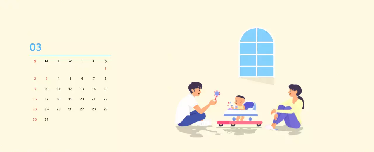 Concepto de ilustración familiar multicolor