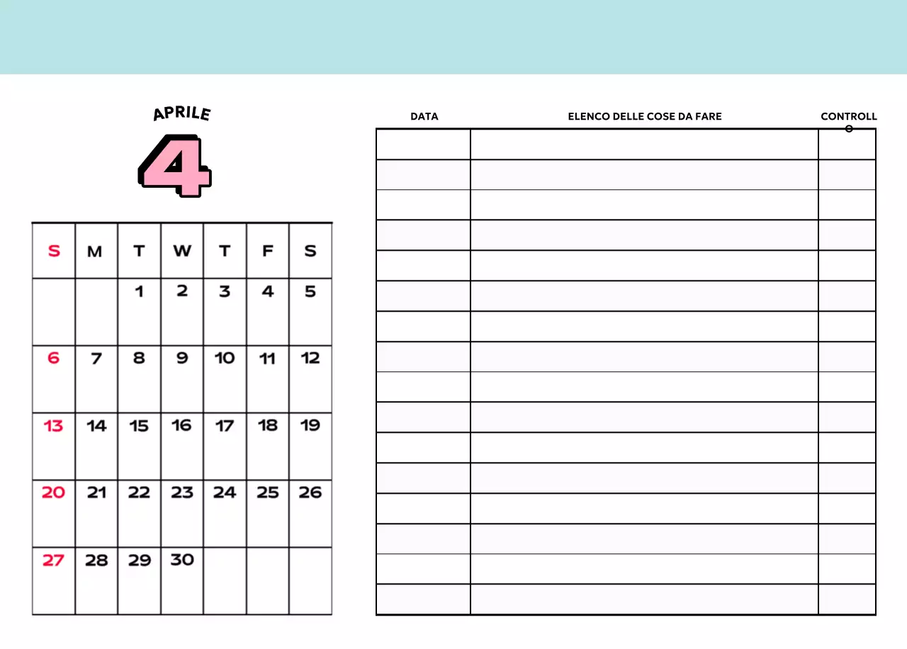 Calendari colorati con una varietà di illustrazioni retrò