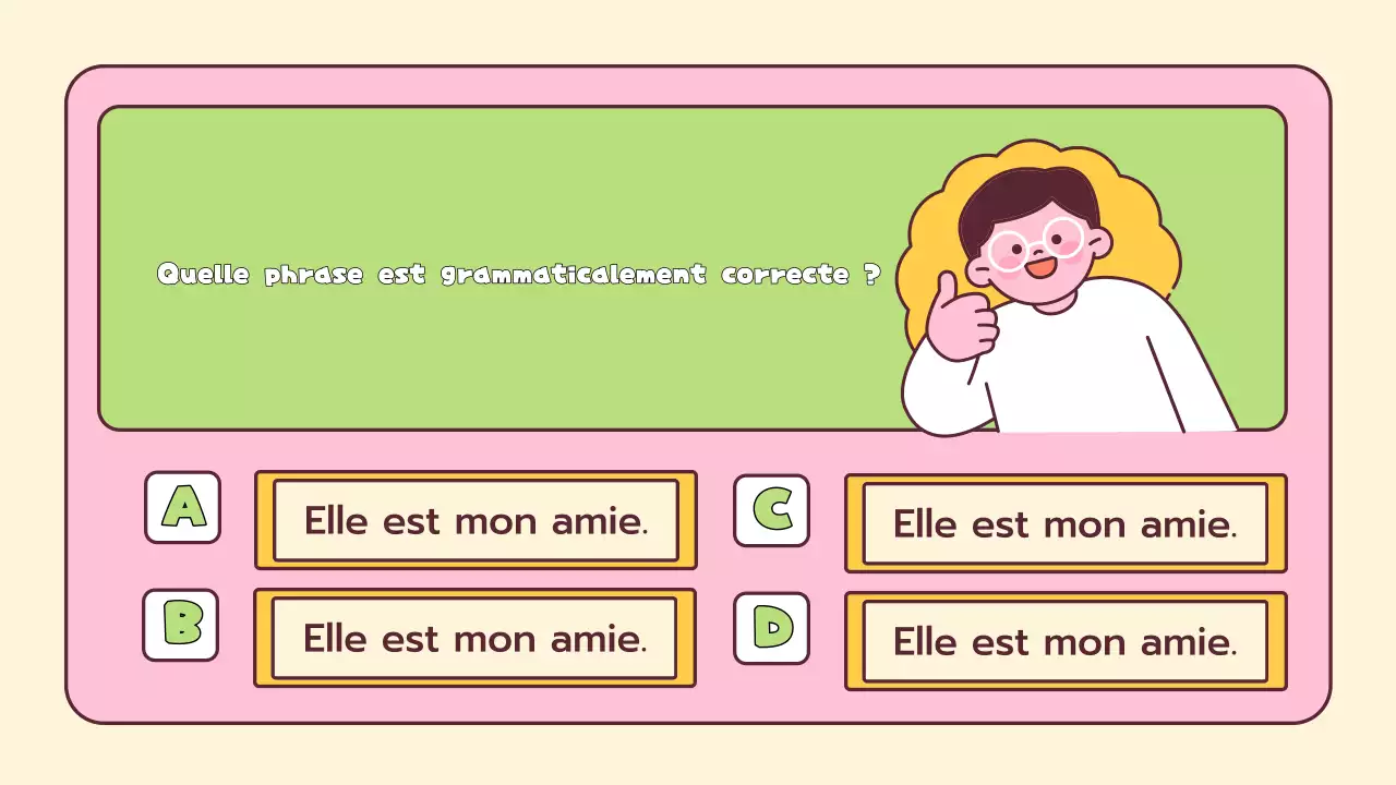 Mise en page ludique d'un quiz pour l'école primaire