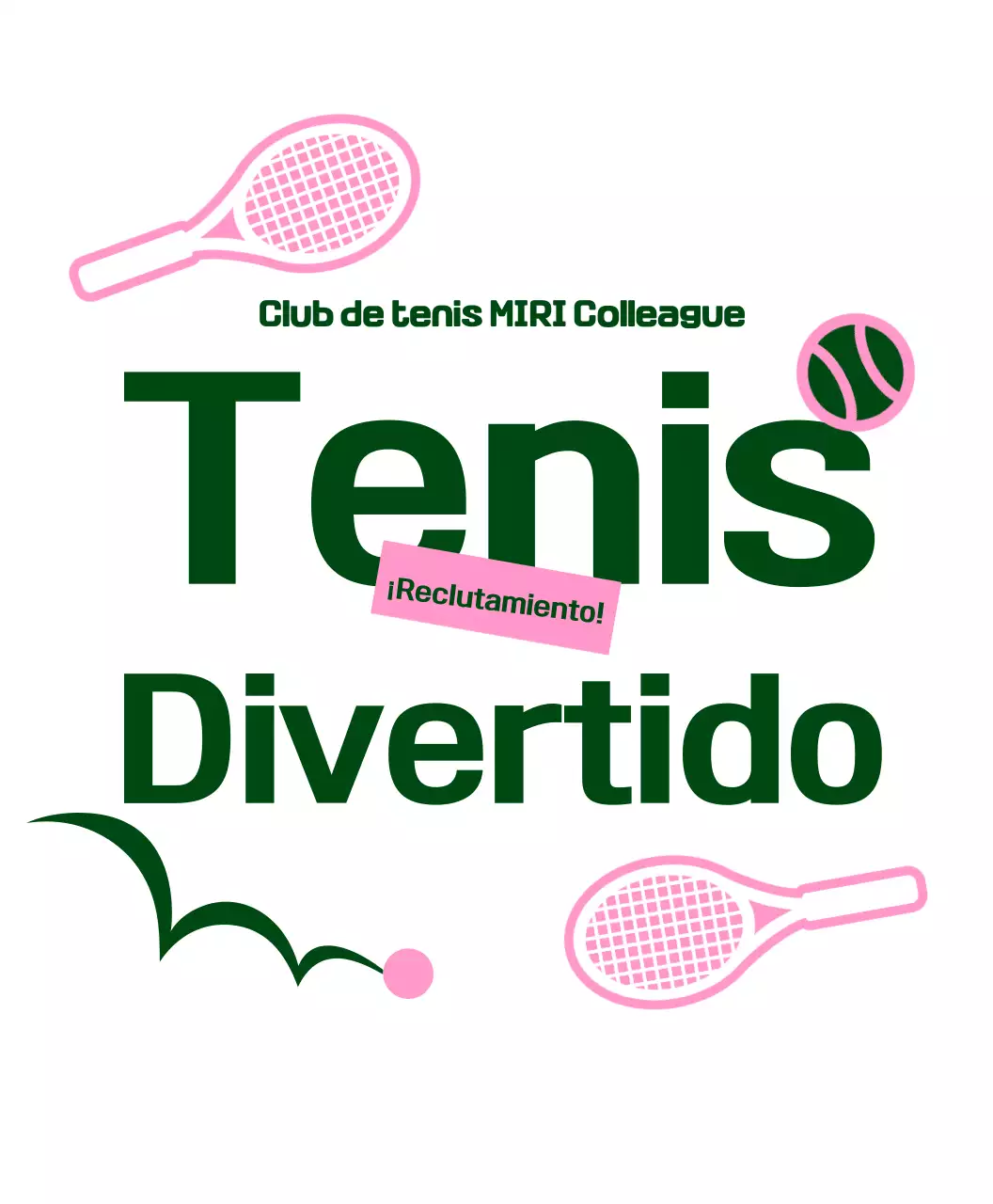 Logotipo de tenis simple rosa