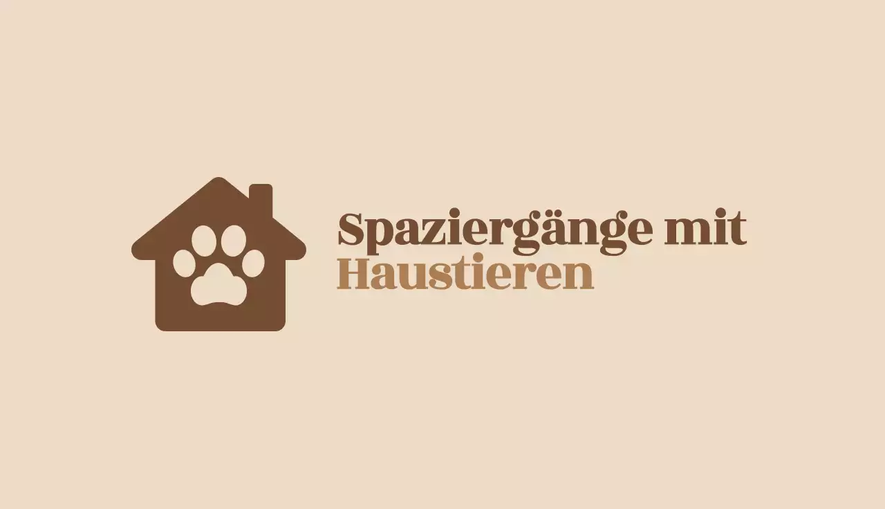 beige minimalistische Visitenkarte für Haustiere