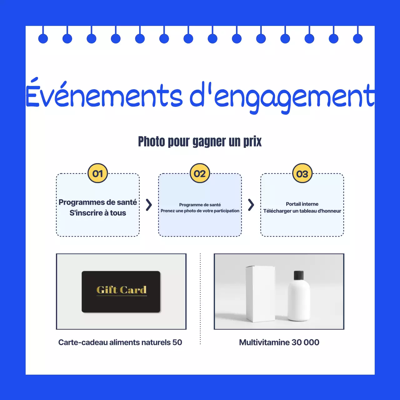 Faites la promotion de la campagne de santé de votre entreprise en bleu.