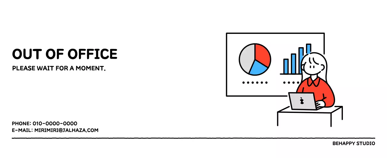 Illustrated calendar with a cute line style