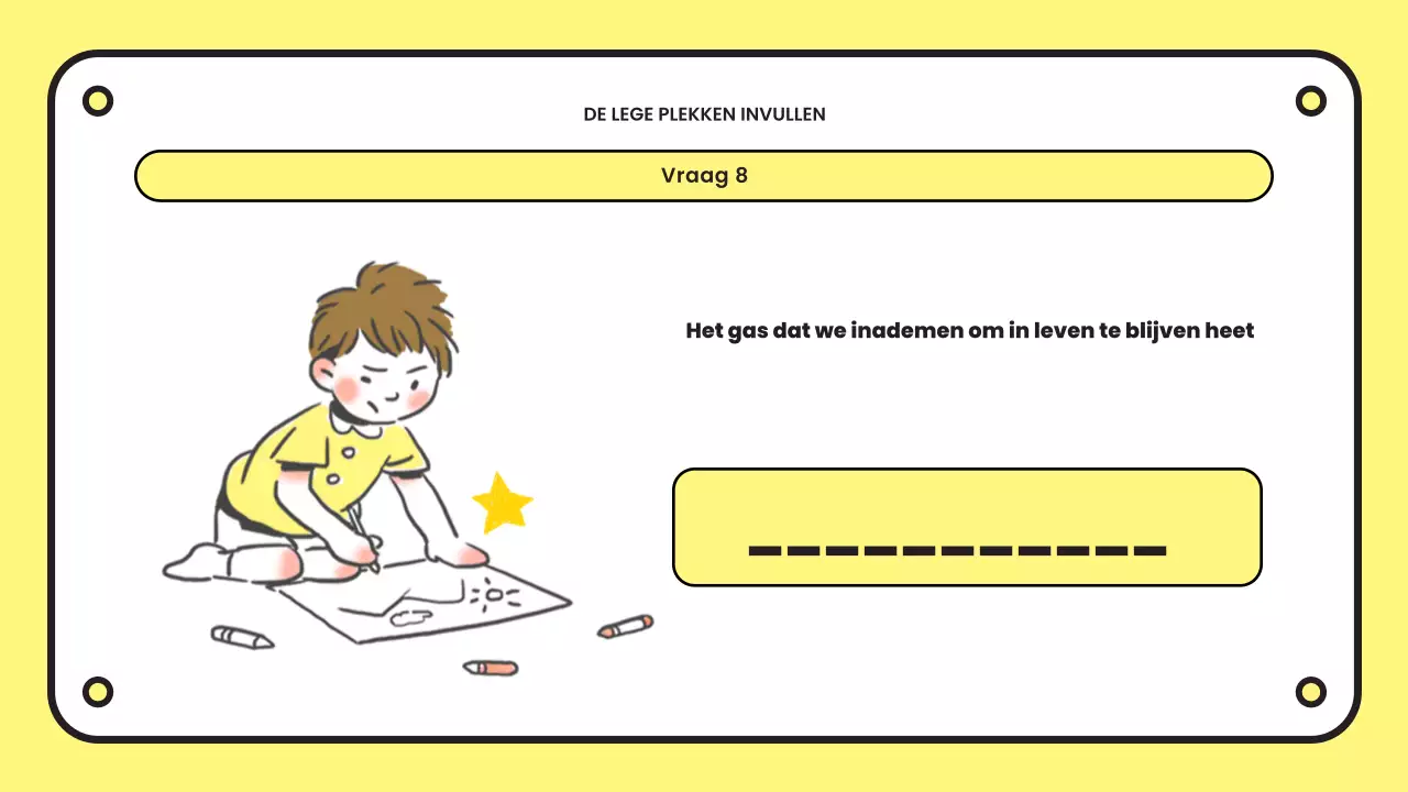 gele eenvoudige quizpresentatie