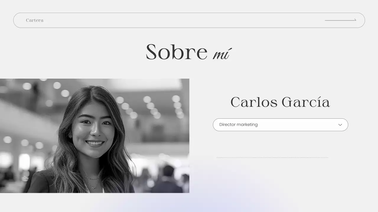 curriculum vitae portafolio elegante azul