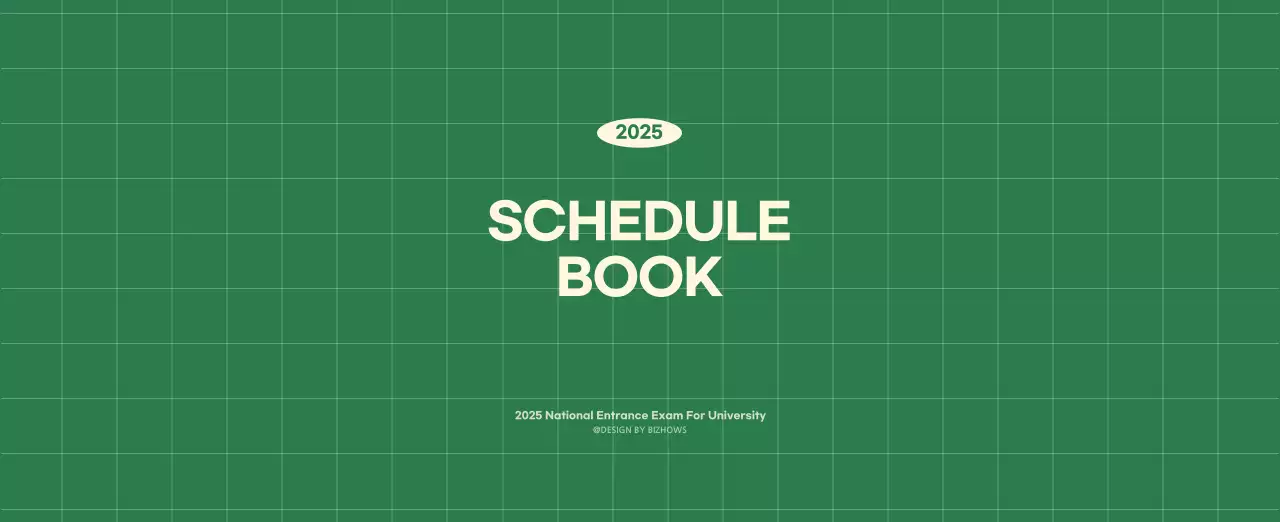 SAT D-Day Notepad Concept Wall Calendar in Green and Light Yellow