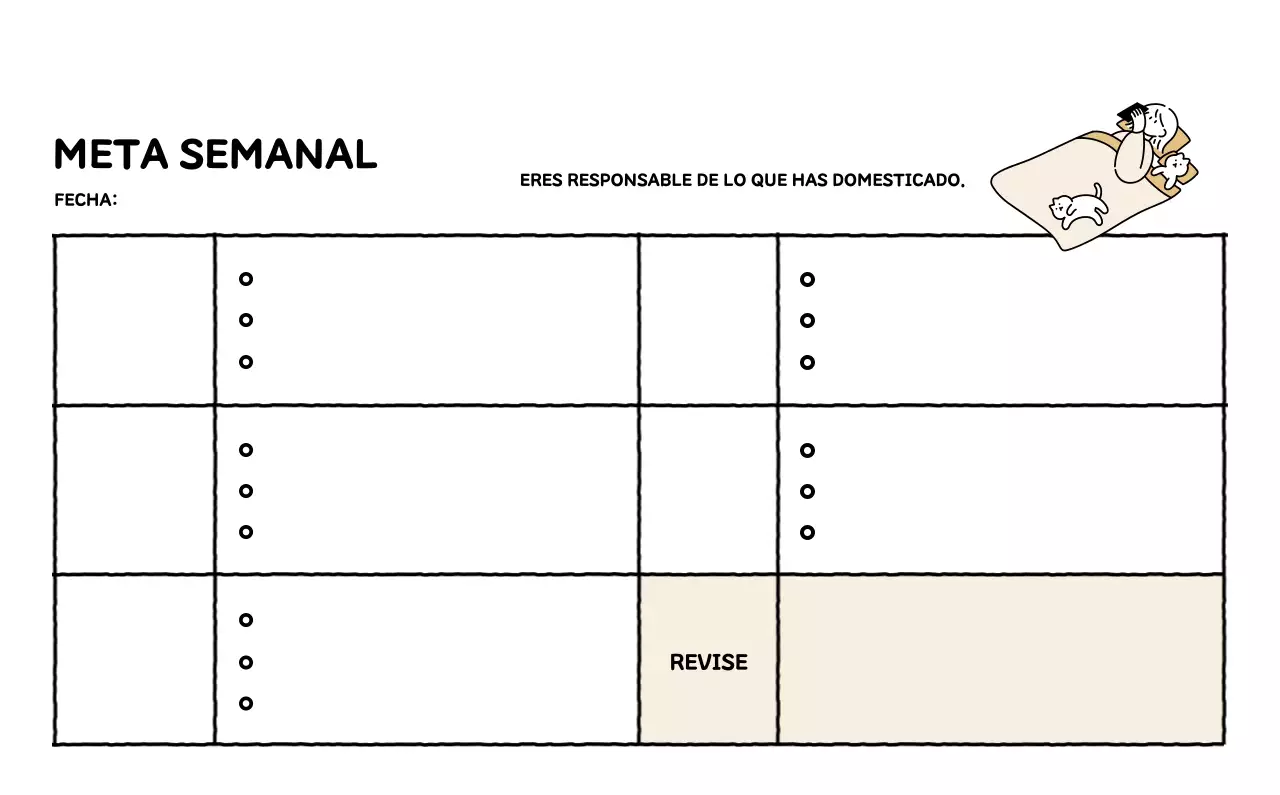 Calendario ilustrado con un bonito estilo de líneas