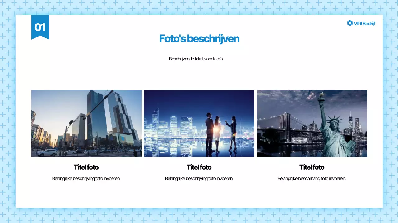Blauwe moderne presentatie-advertenties