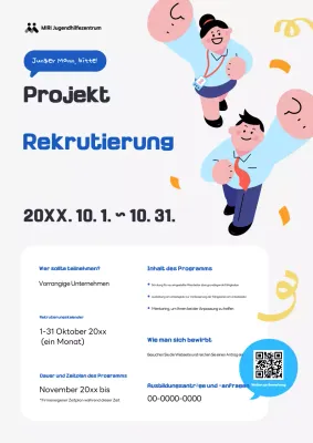 Blue Simple Youth Rekrutierung