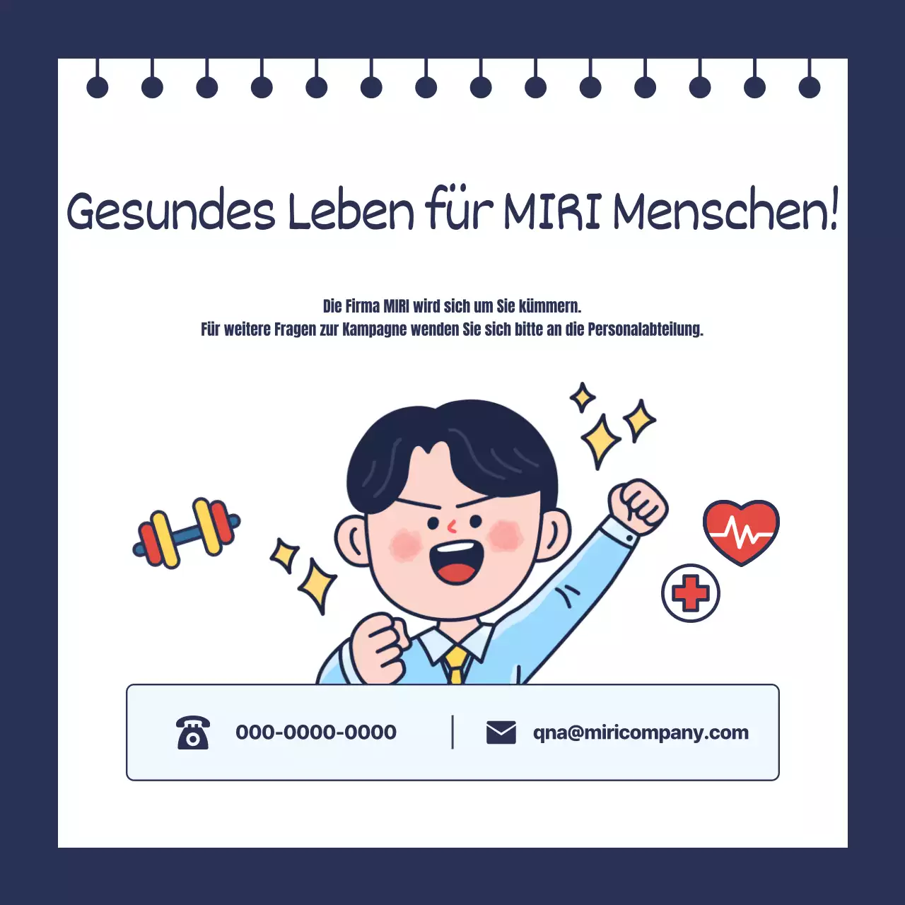 Werben Sie in Blau für die Gesundheitskampagne Ihres Unternehmens.