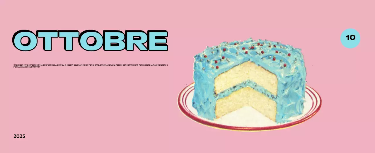 Calendari colorati con una varietà di illustrazioni retrò