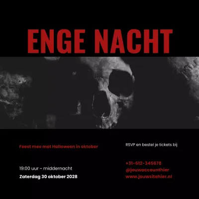 Halloweenfeest Social Media Plein