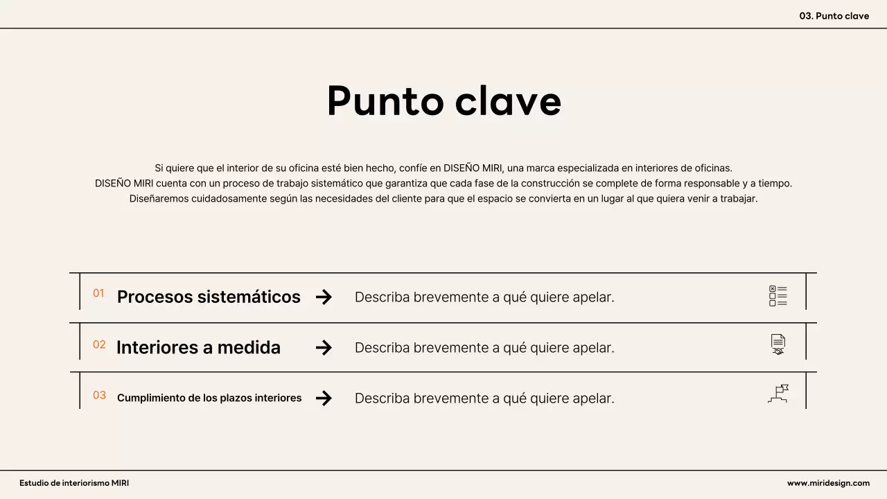 Anuncio interior moderno naranja