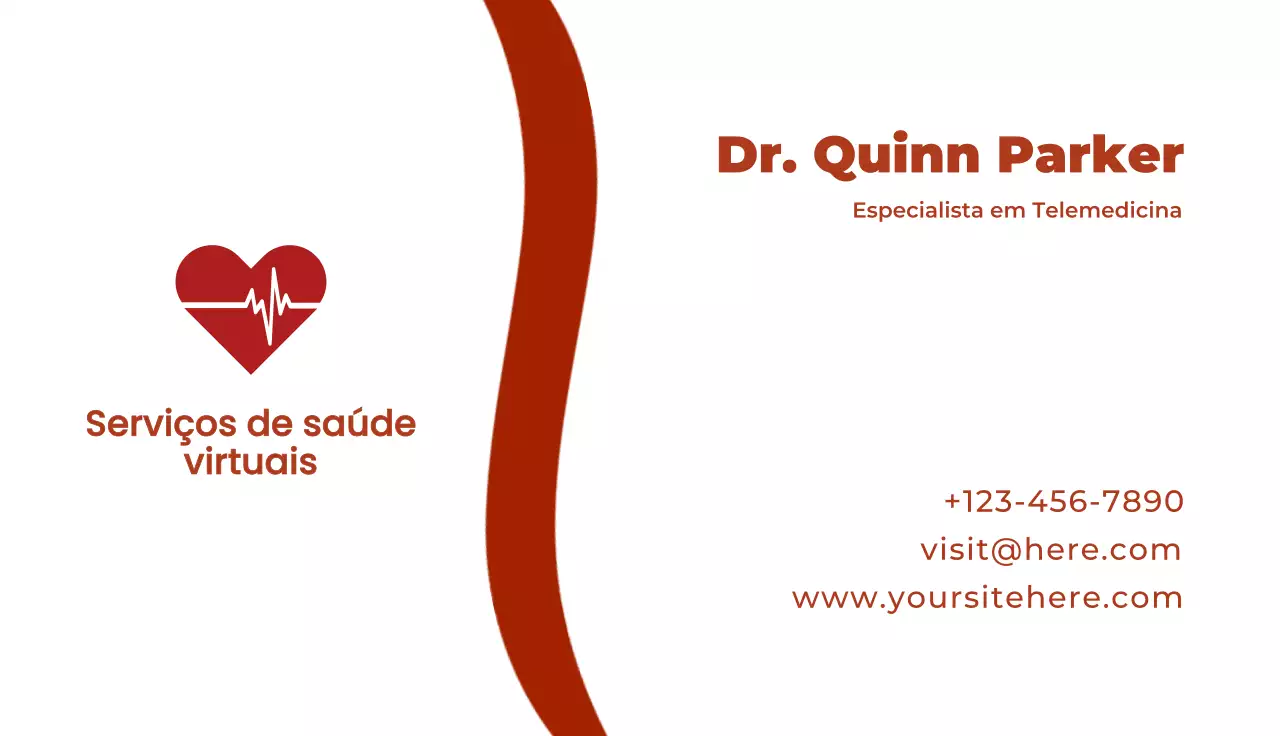 cartão de visita red clean health