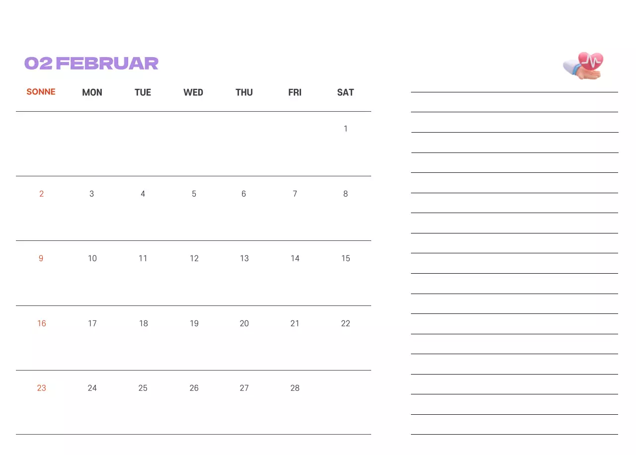 Ein festliches Krankenhaus mit Illustrationen zum Thema Gesundheit und Familie und farbenfrohen Akzenten