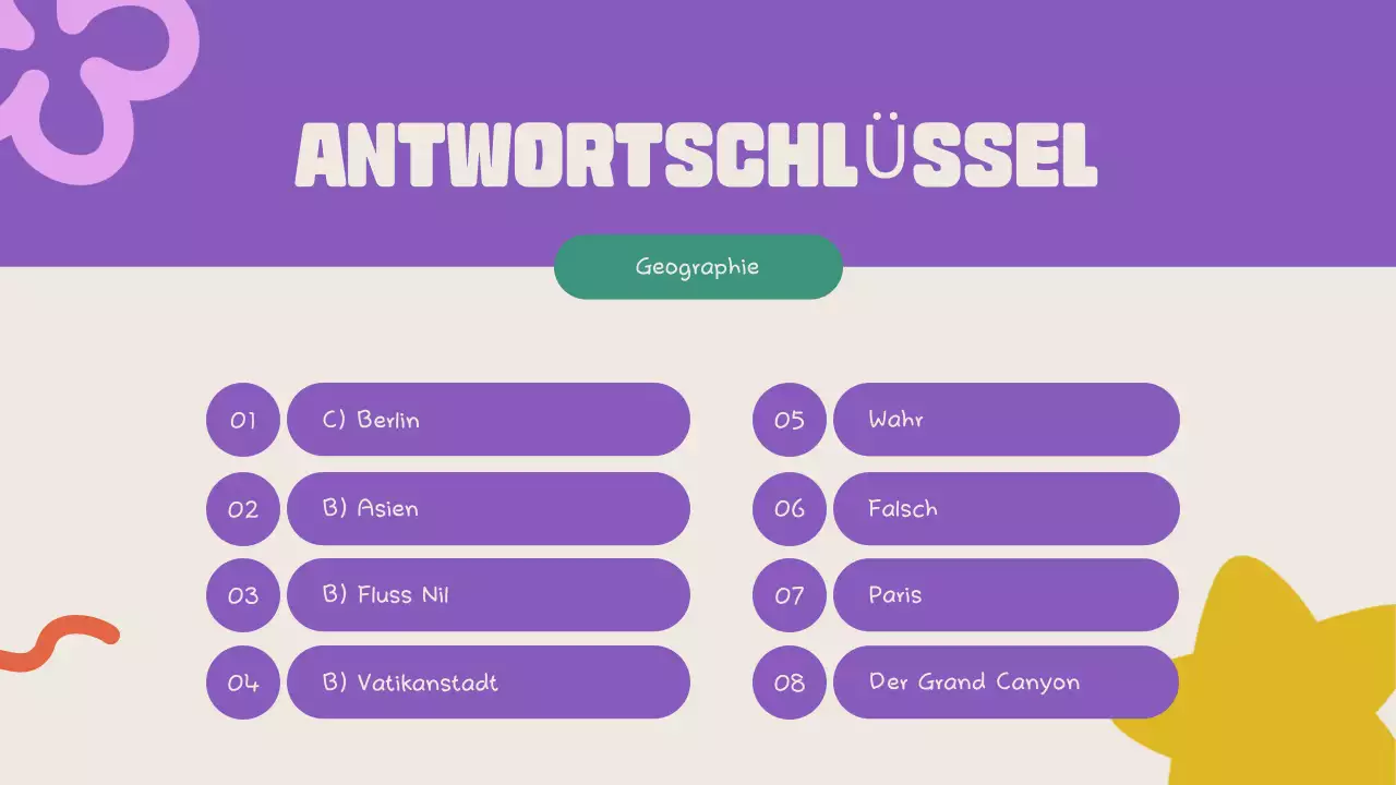 Bunte Spaß-Quiz-Ankündigung