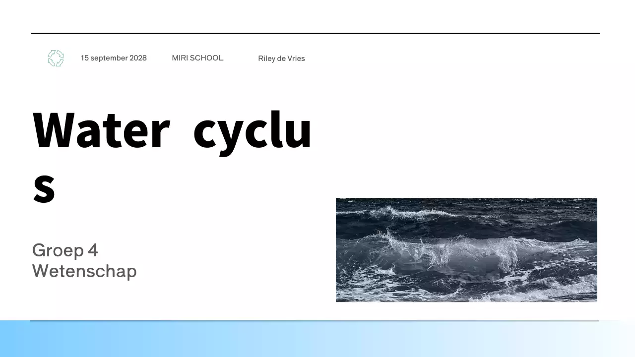 Minimalistisch Blauw 4de graad Wetenschapslesmateriaal