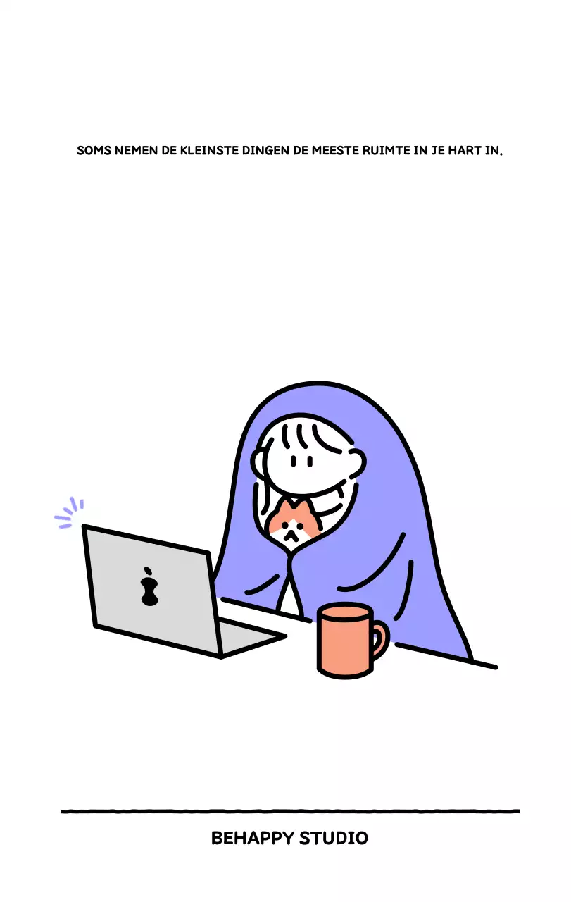 Geïllustreerde kalender met een mooie lijnstijl