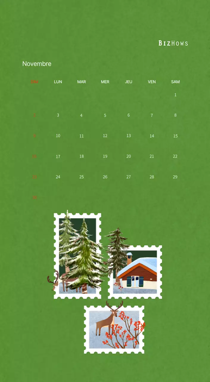 Illustrations de timbres avec un concept chaleureux