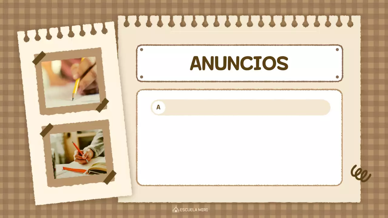 agenda de clase vintage beige