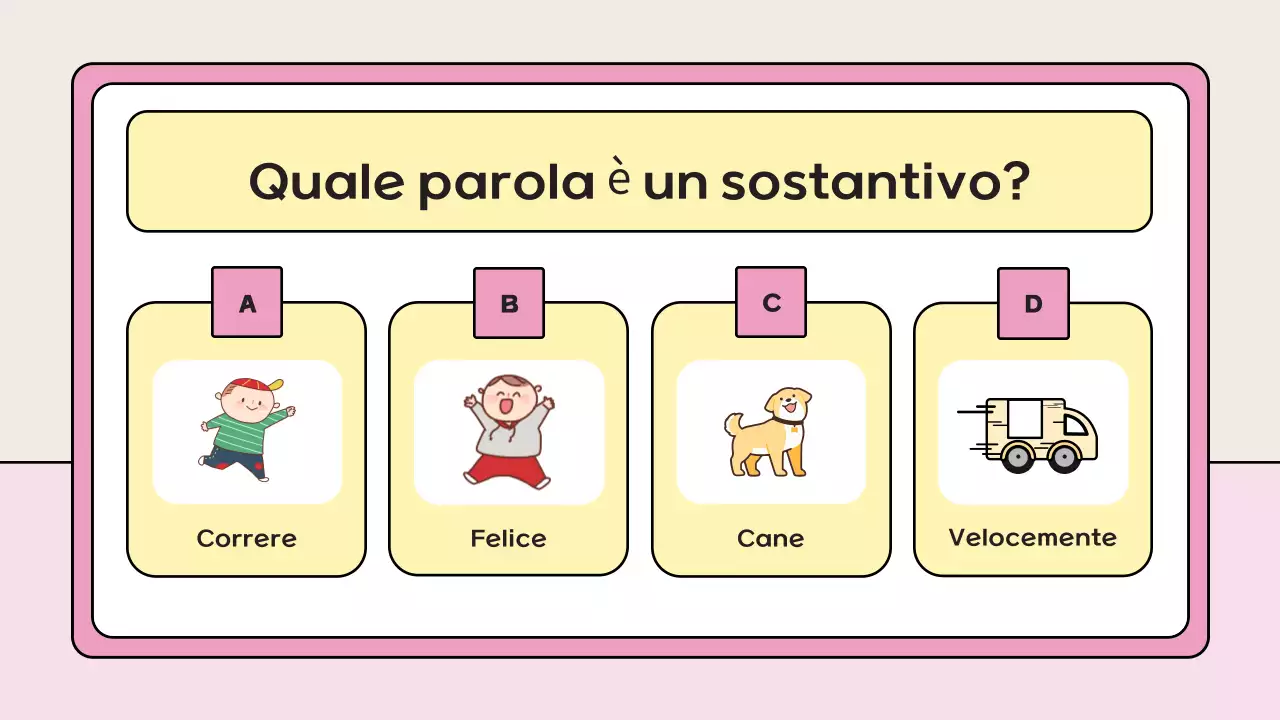 materiale di studio del quiz giocoso rosa