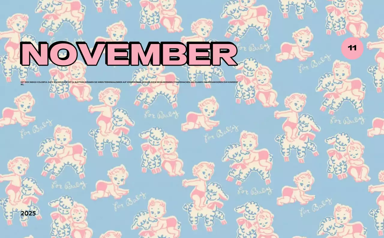 Bunte Kalender mit einer Vielzahl von Retro-Illustrationen