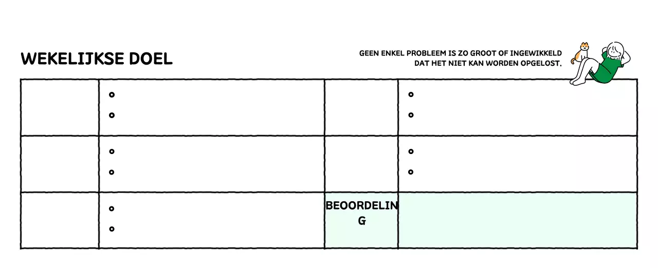 Geïllustreerde kalender met een mooie lijnstijl