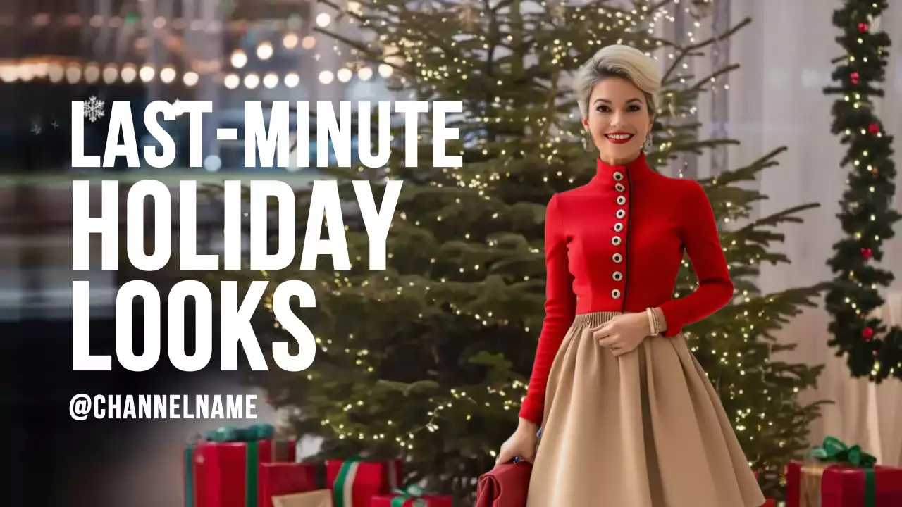 Red Trendy Holiday Promotion YouTube Thumbnail
