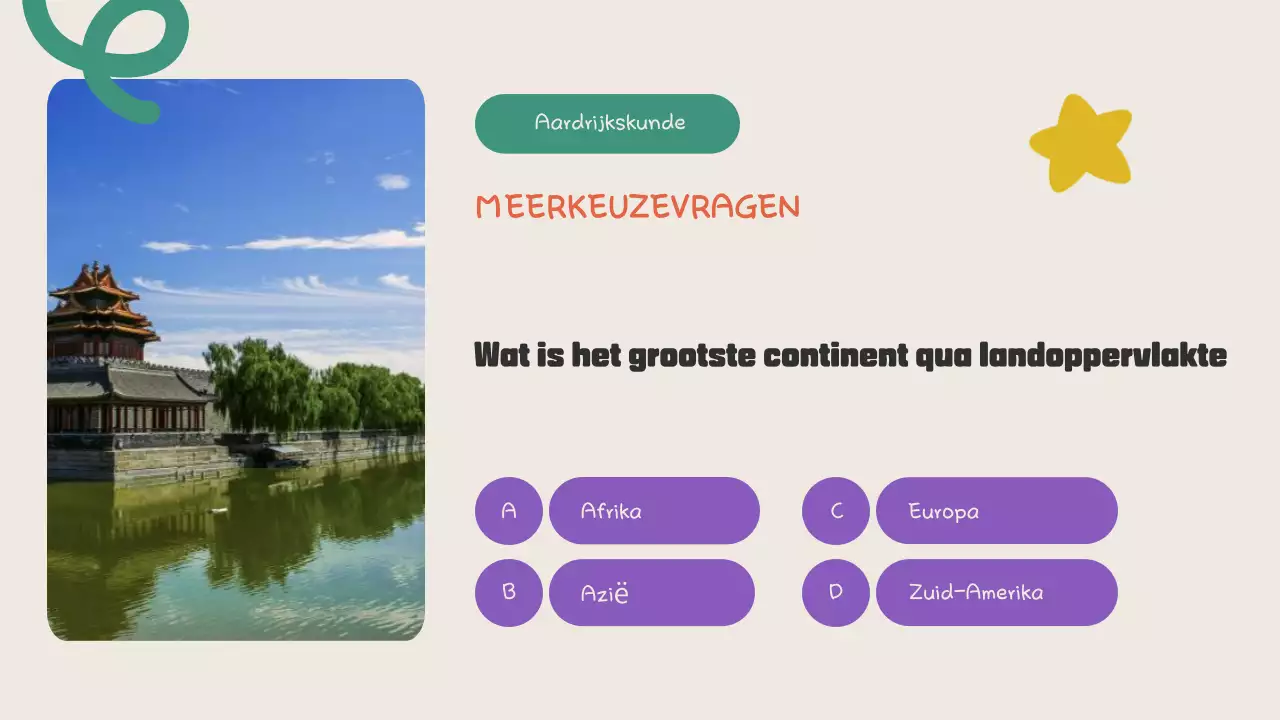 Kleurrijke quiz aankondiging