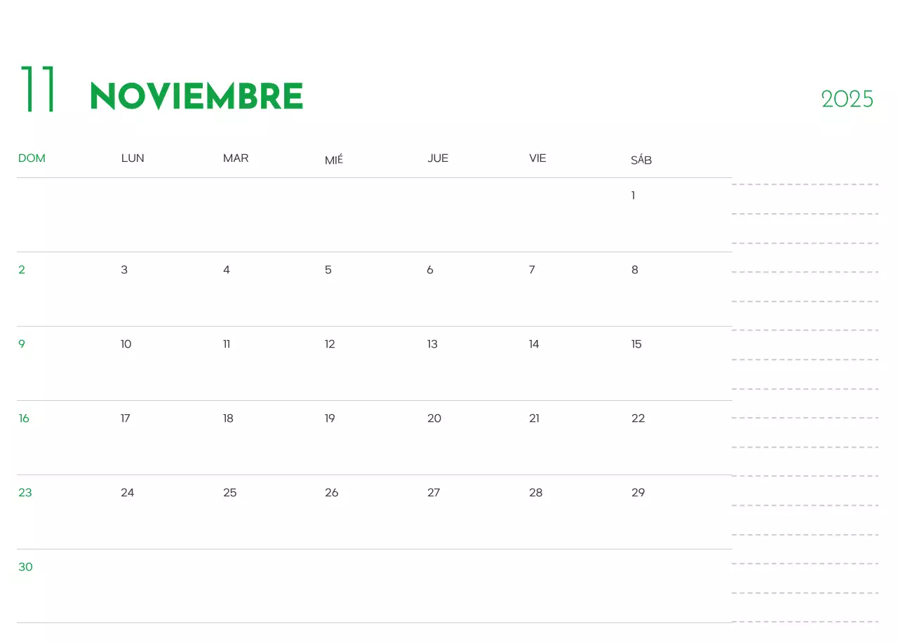 Un calendario con una foto de un cachorro y un bonito mensaje en color verde