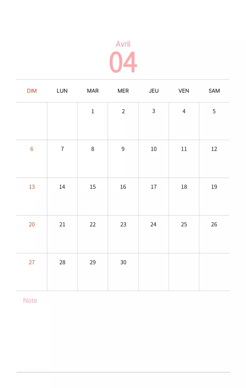 Calendrier du Nouvel An avec illustrations chaleureuses