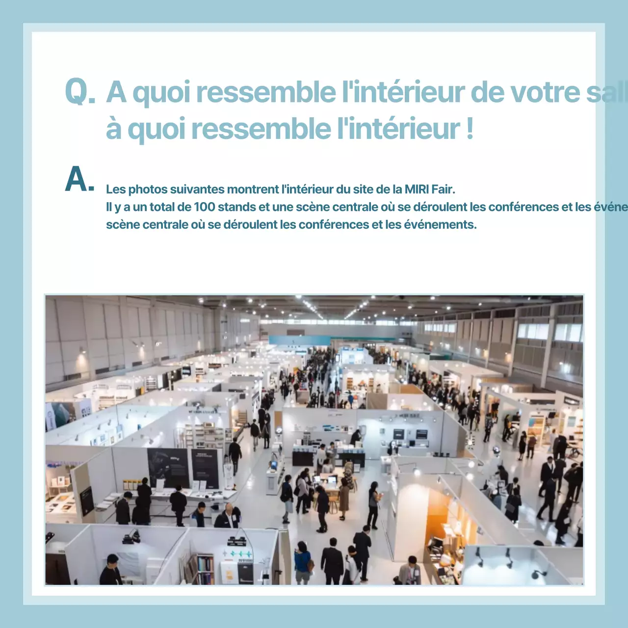 Bleu clair informations simples livraison FAQ