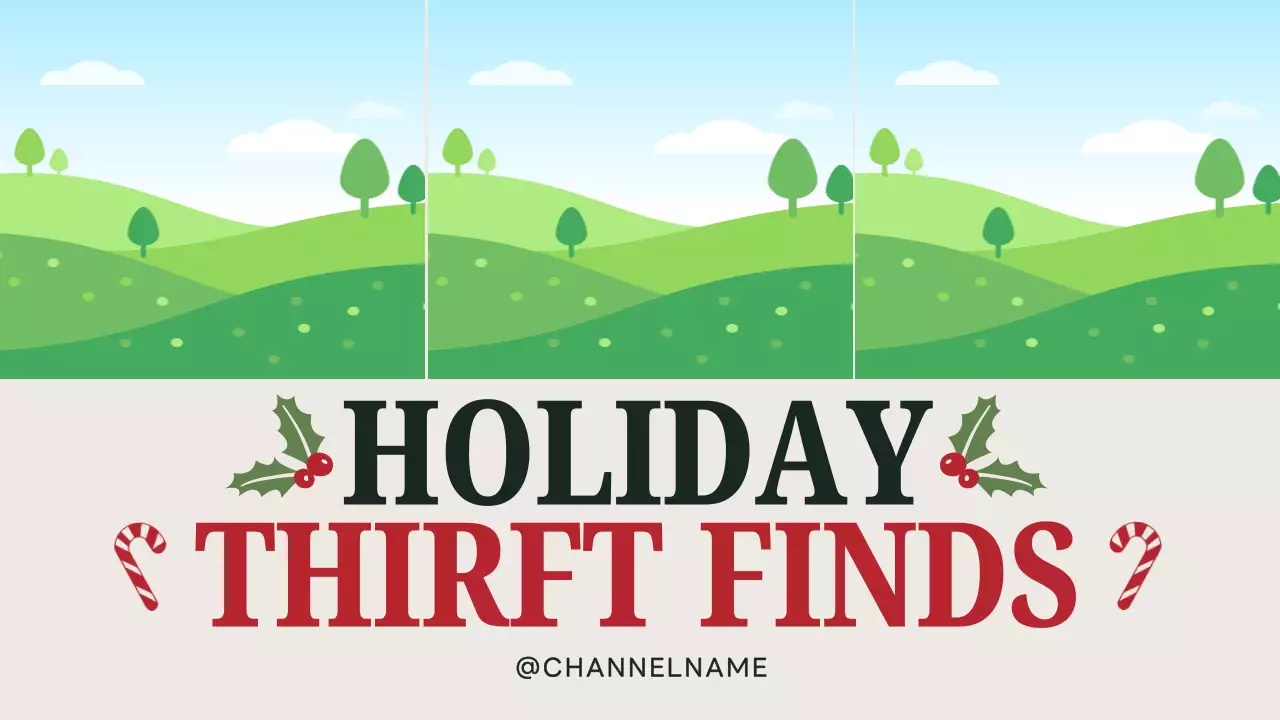 Red Retro Holiday Promotion YouTube Thumbnail