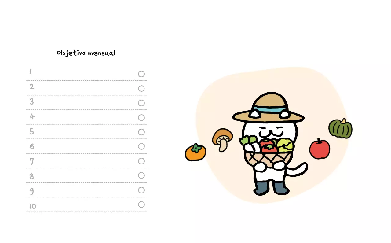 Calendario diario en marfil