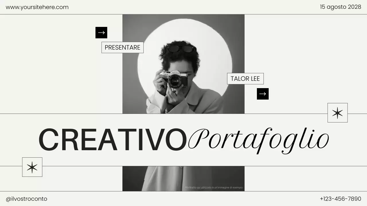 portfolio fotografico nero moderno