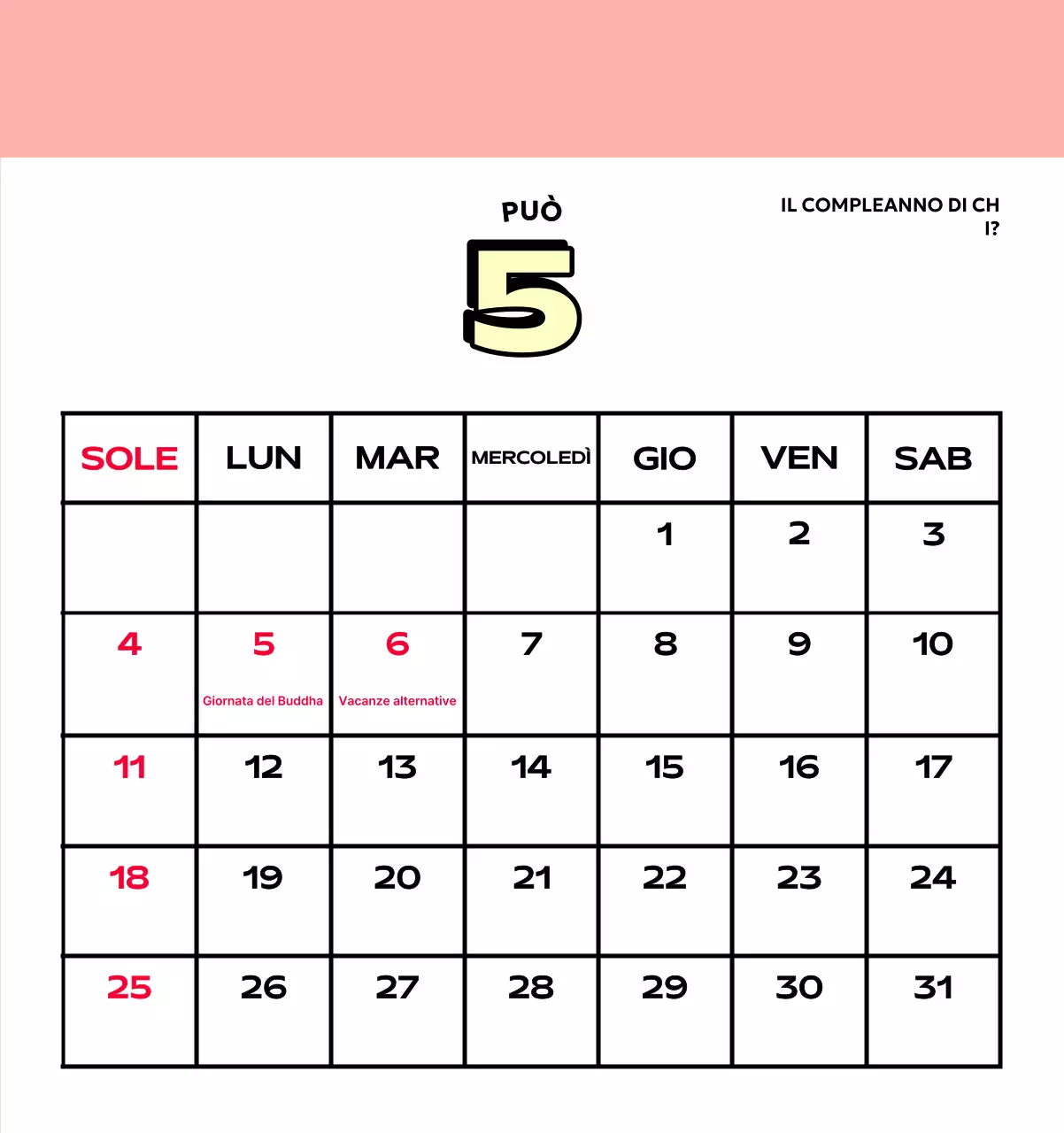 Calendari colorati con una varietà di illustrazioni retrò