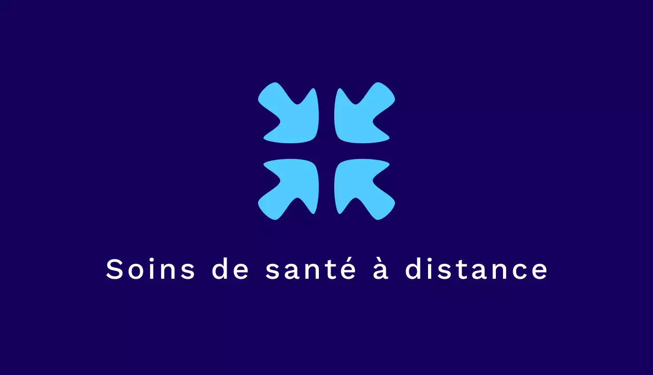 carte de visite de télémédecine moderne bleue