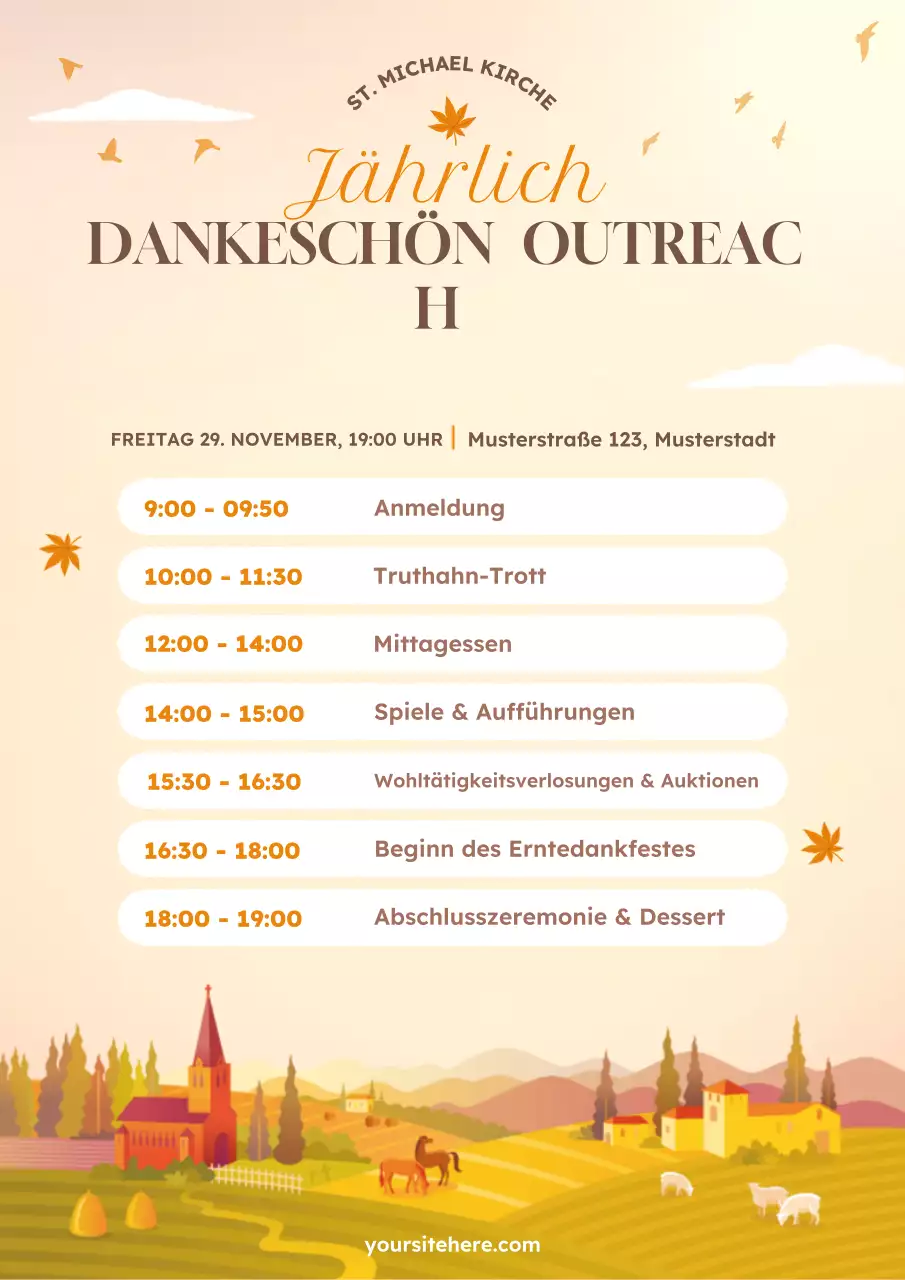 orangefarbenes traditionelles Erntedankfest
